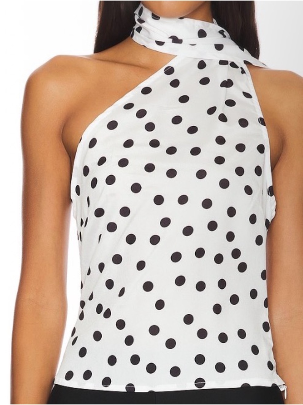 MORE TO COME - Rialto Top in White Polka Dots